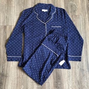 Pajamagram Cotton Jersey Button Front Panama Set